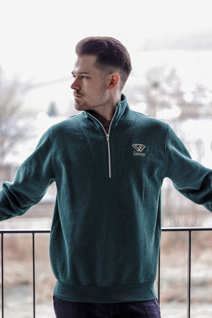 Giowear Pullover Grün meliert