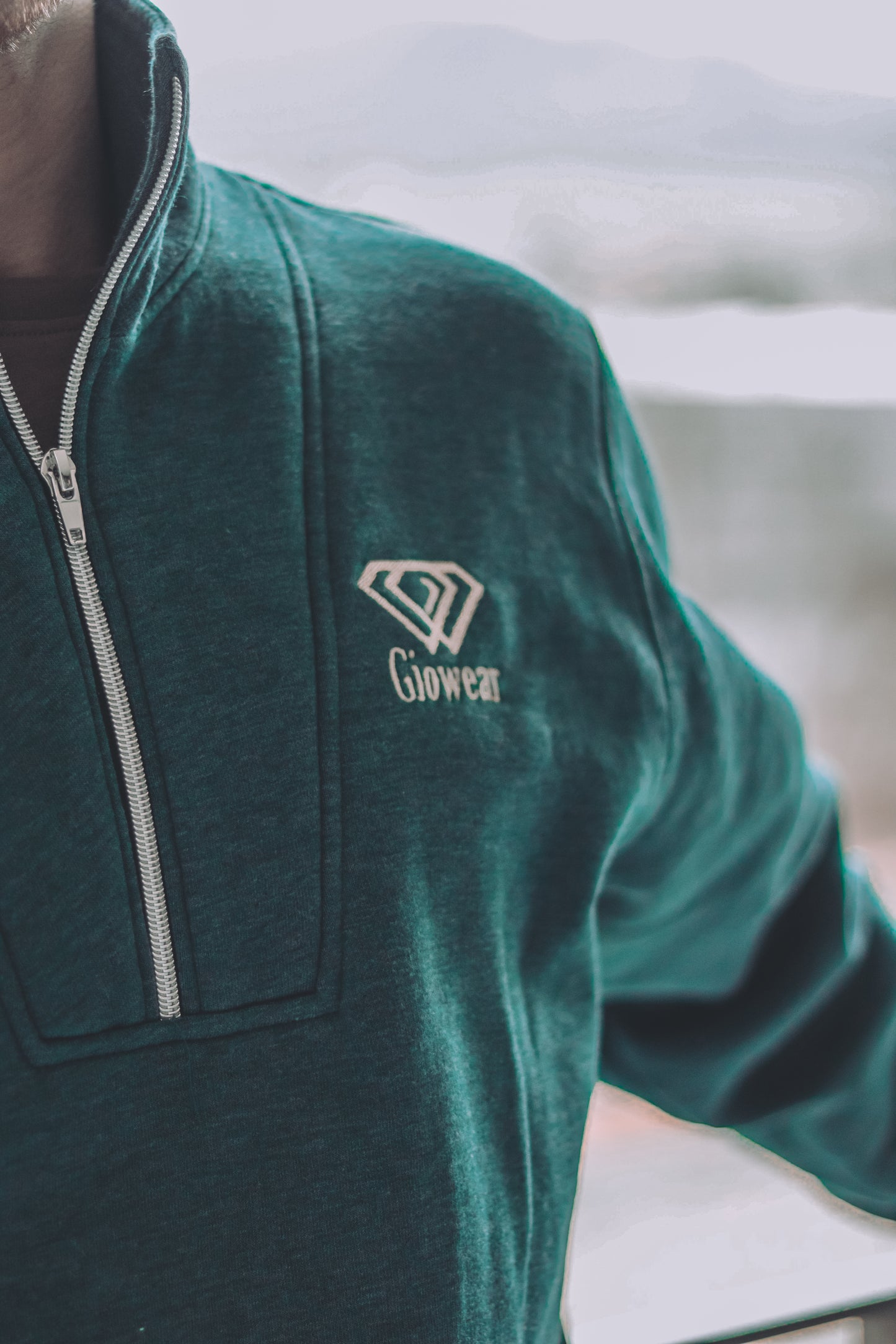 Giowear Pullover Grün meliert