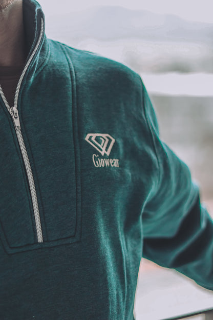 Giowear Pullover Grün meliert